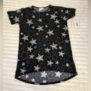Lularoe Gracie stars tee size 12
